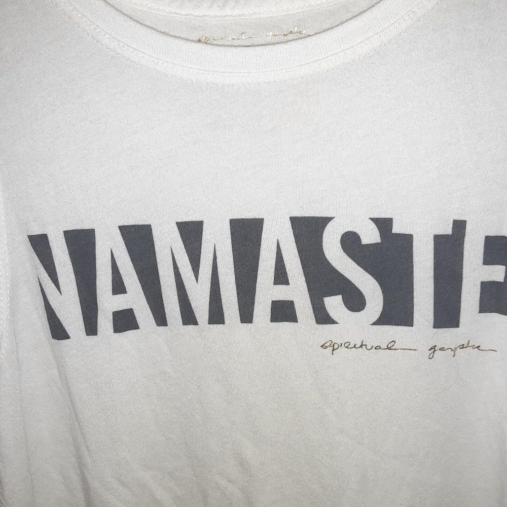 Spiritual Ganster white namaste tank size xs - Picture 2 of 3